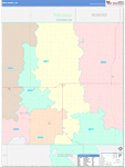 Smith County Wall Map Color Cast Style