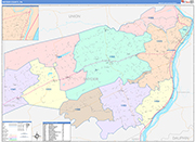 Snyder Wall Map Color Cast Style