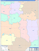 Spink Wall Map Color Cast Style