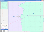 Stanton County Wall Map Color Cast Style