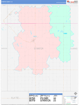 Stanton County Wall Map Color Cast Style
