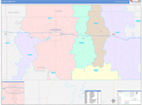 Stark County Wall Map Color Cast Style