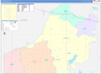 Starke County Wall Map Color Cast Style