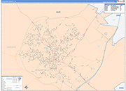Staunton County Wall Map Color Cast Style
