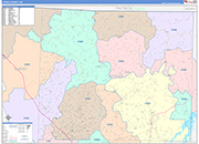 Stokes County Wall Map Color Cast Style