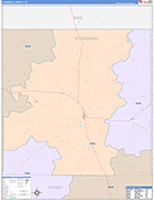 Stonewall County Wall Map Color Cast Style