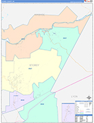 Storey County Wall Map Color Cast Style