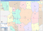 Story County Wall Map Color Cast Style