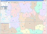 Stutsman Wall Map Color Cast Style