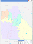 Sublette County Wall Map Color Cast Style