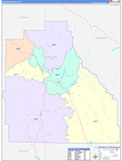 Sublette County Wall Map Color Cast Style