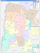 Sullivan Wall Map Color Cast Style