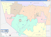 Sullivan Wall Map Color Cast Style