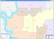 Sully Wall Map Color Cast Style