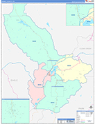 Summit Wall Map Color Cast Style