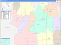 Sumner County Wall Map Color Cast Style