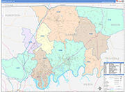 Sumner Wall Map Color Cast Style