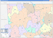 Susquehanna Wall Map Color Cast Style