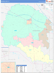 Suwannee County Wall Map Color Cast Style