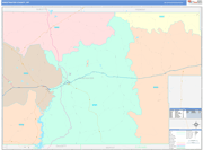 Sweetwater County Wall Map Color Cast Style