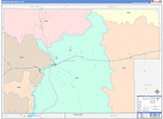 Sweetwater County Wall Map Color Cast Style