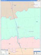Swisher County Wall Map Color Cast Style