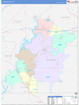 Talladega County Wall Map Color Cast Style