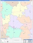 Tama County Wall Map Color Cast Style