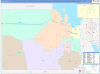 Tooele County Wall Map Color Cast Style