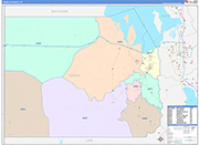 Tooele County Wall Map Color Cast Style