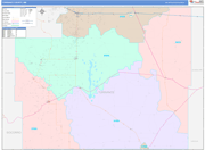 Torrance County Wall Map Color Cast Style