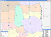 Traill Wall Map Color Cast Style