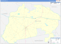 Treutlen County Wall Map Color Cast Style