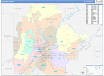 Tuscaloosa County Wall Map Color Cast Style