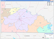 Union County Wall Map Color Cast Style