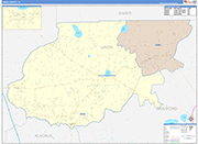 Union County Wall Map Color Cast Style