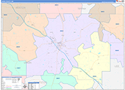 Union County Wall Map Color Cast Style