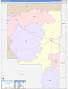 Union County Wall Map Color Cast Style