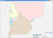 Valley Wall Map Color Cast Style