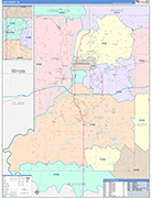 Vigo Wall Map Color Cast Style