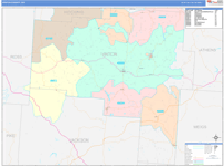 Vinton County Wall Map Color Cast Style
