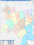 Waldo Wall Map Color Cast Style