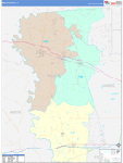 Waller County Wall Map Color Cast Style