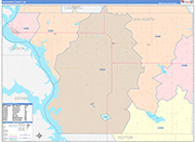 Walworth Wall Map Color Cast Style