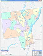 Warren Wall Map Color Cast Style