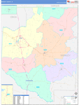 Weakley County Wall Map Color Cast Style