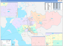 Weber County Wall Map Color Cast Style