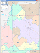 Wells Wall Map Color Cast Style