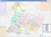 Westmoreland County Wall Map Color Cast Style