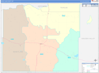 Wheatland County Wall Map Color Cast Style